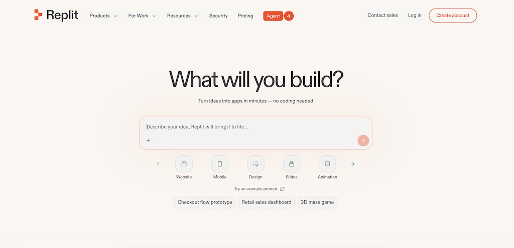 Screenshot of Replit