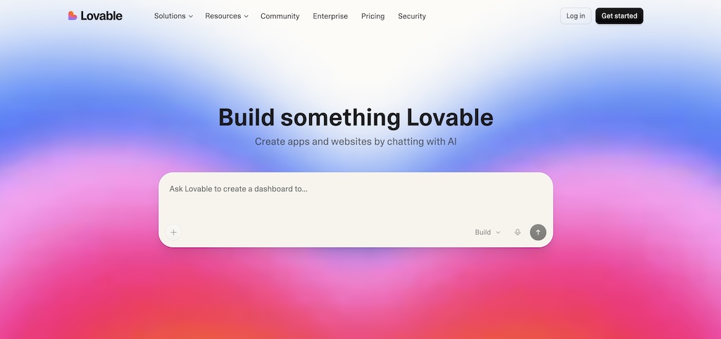 Screenshot of Lovable
