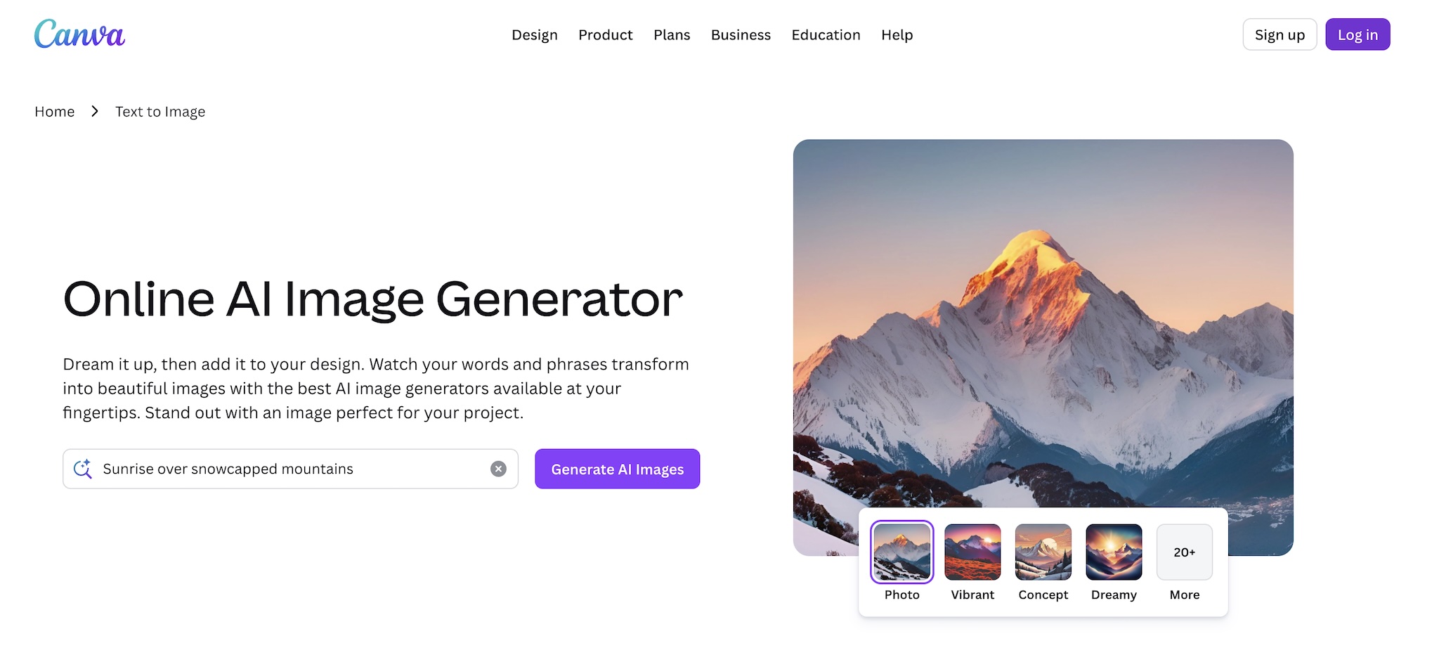 Canva AI Screenshot