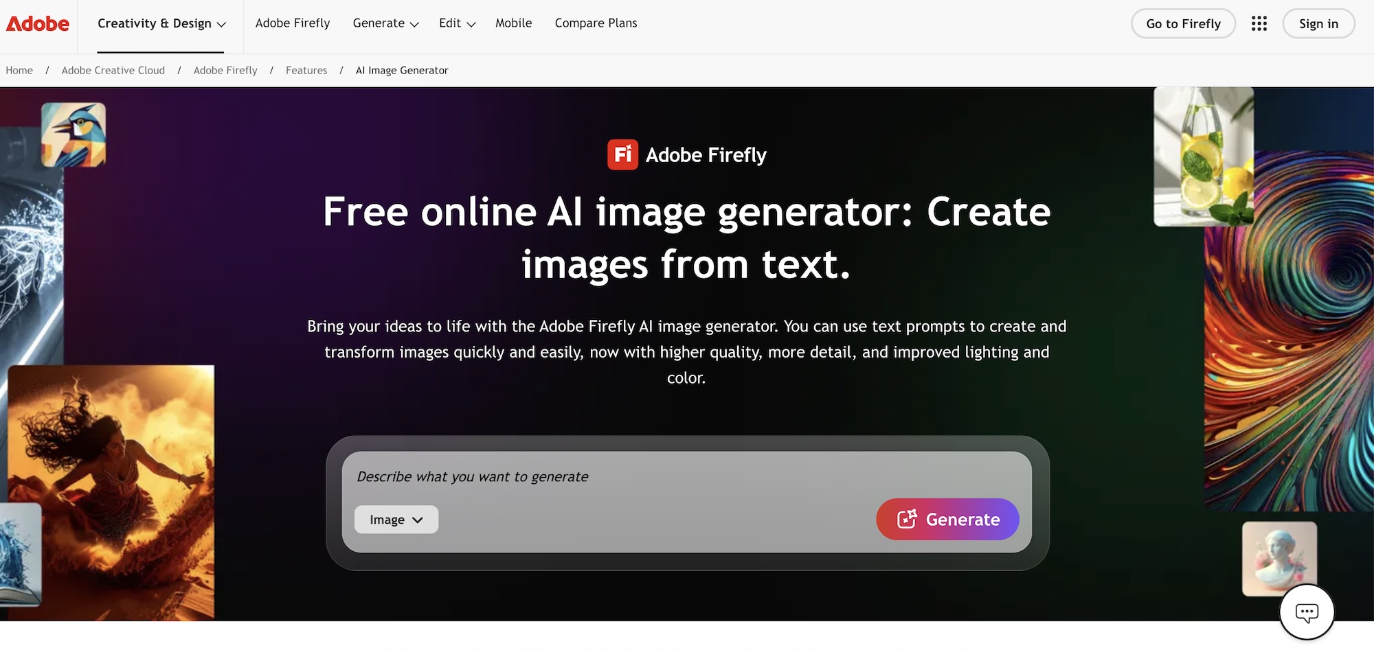 Adobe Firefly screenshot