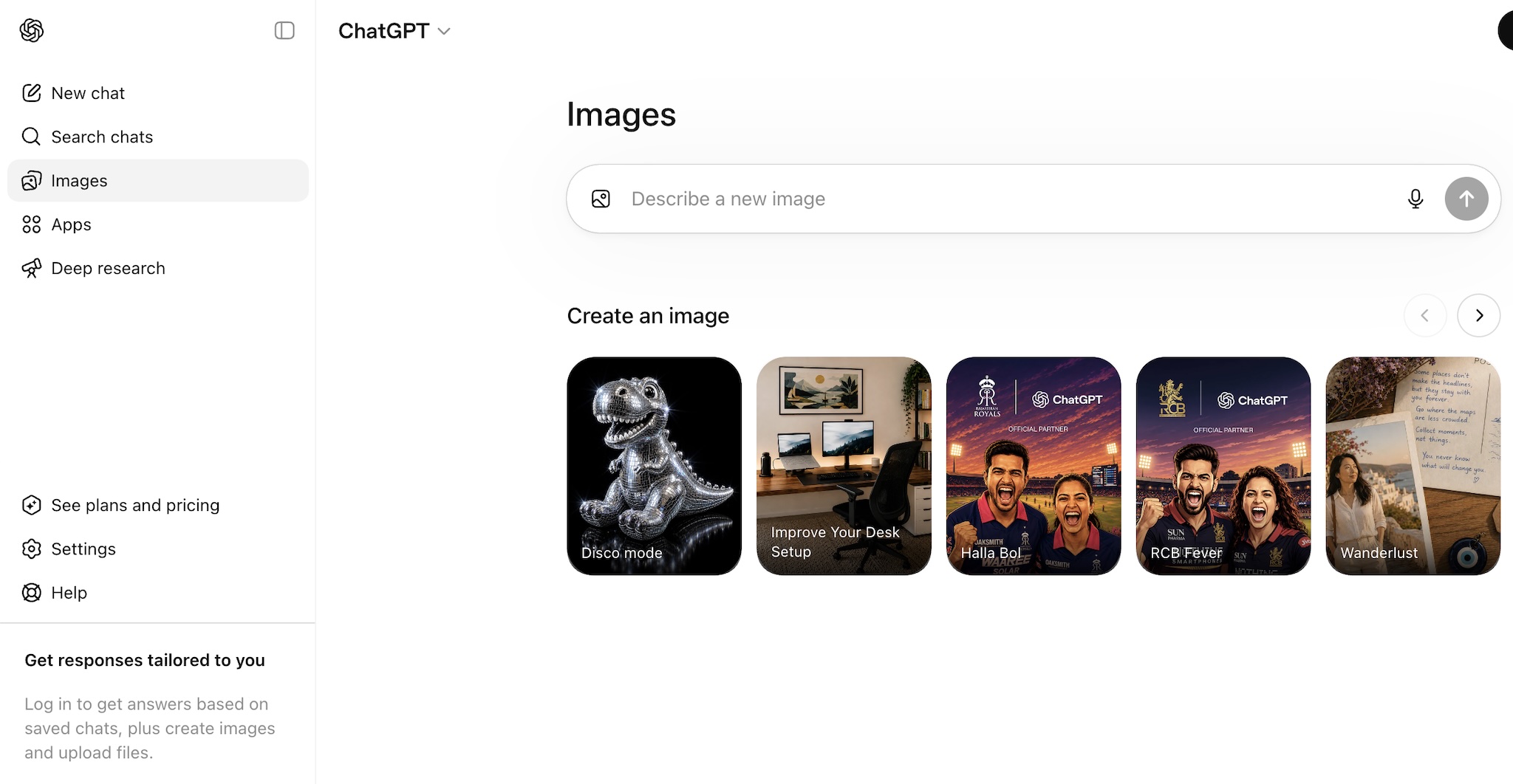 ChatGPT screenshot