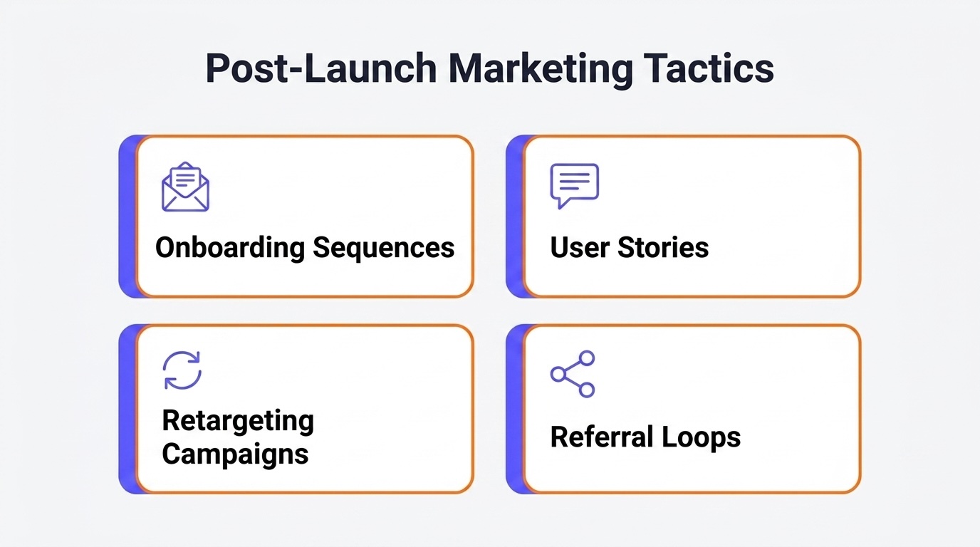 illustration of Post-Launch Product Marketing Strategy